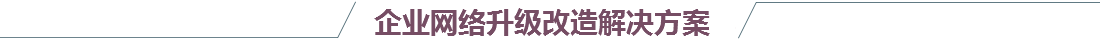 企業網絡改造解決方案